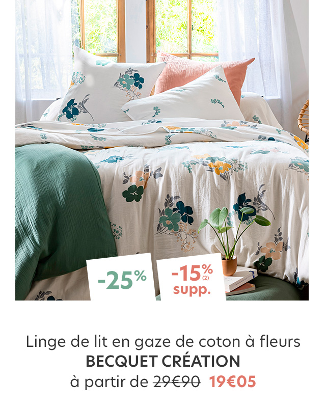 Linge de lit en gaze de coton