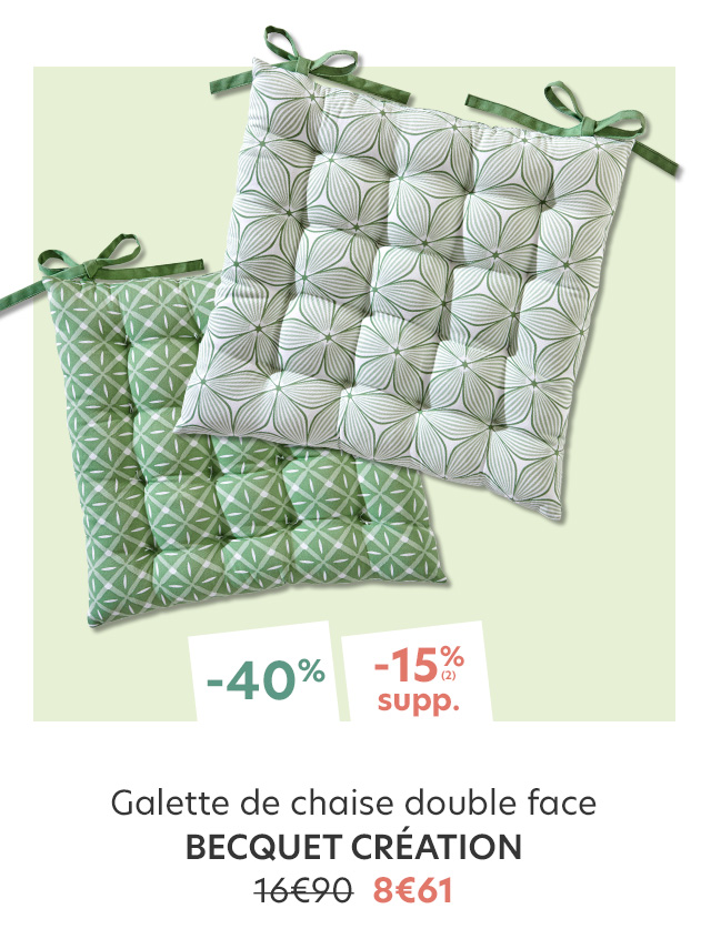 Galette de chaise double face