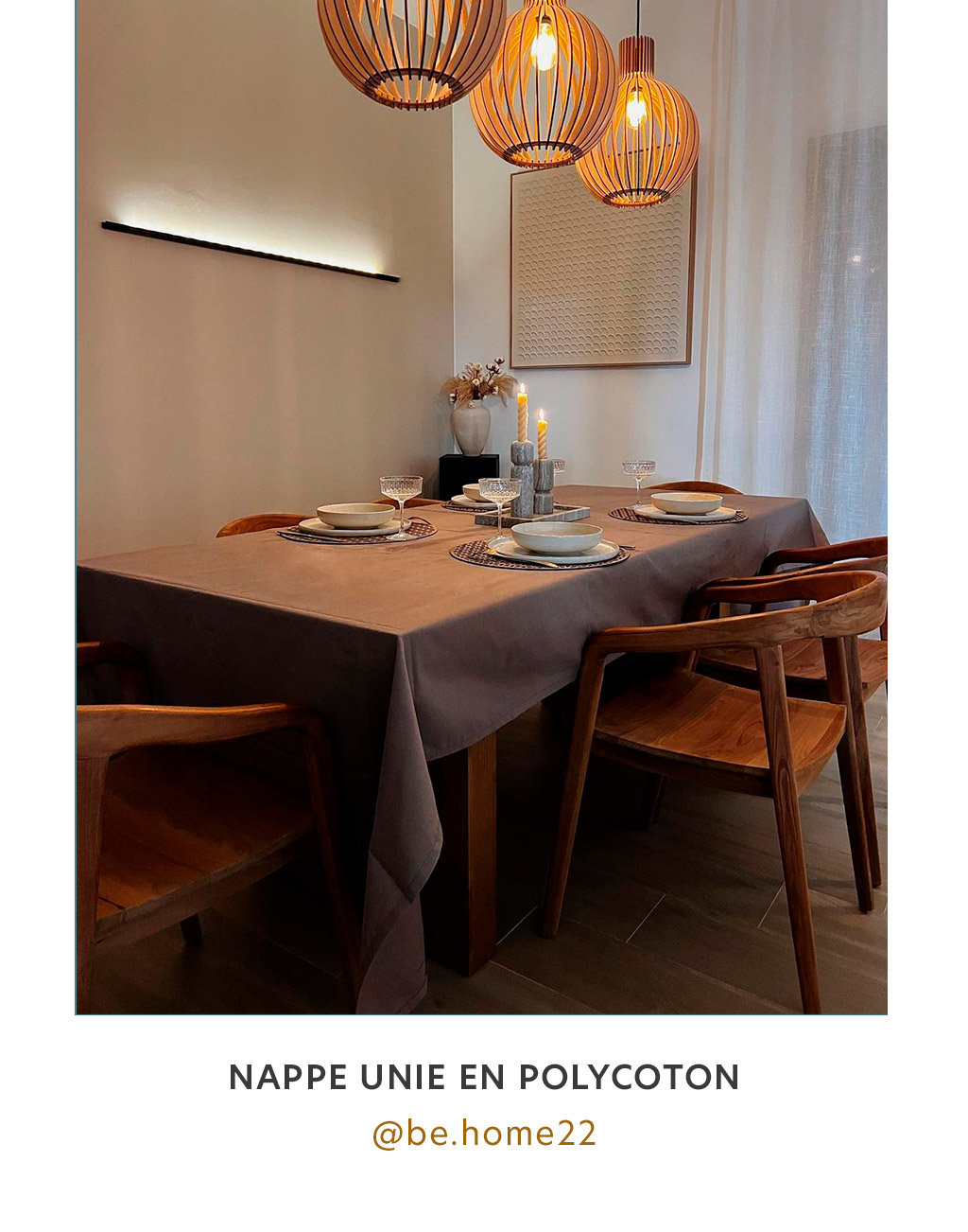 Nappe unie en polycoton