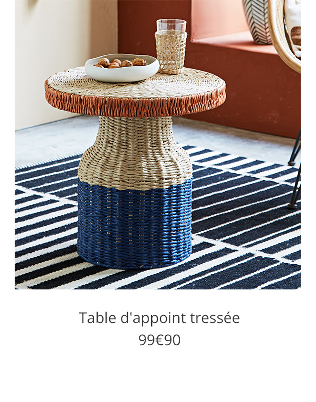 Table d'appoint tressée