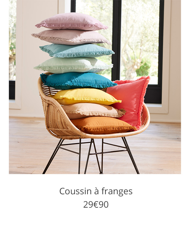 Coussin à franges