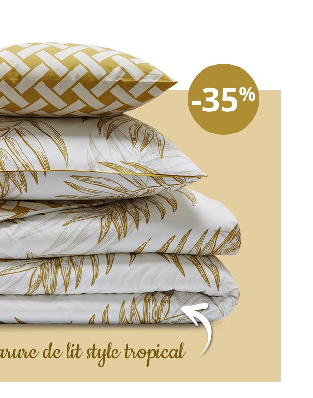 Une parure de lit style tropical