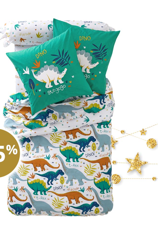 Linge de lit enfant dinosaures