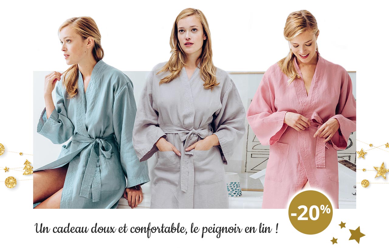 Un cadeau doux et confortable, le peignoir en lin !