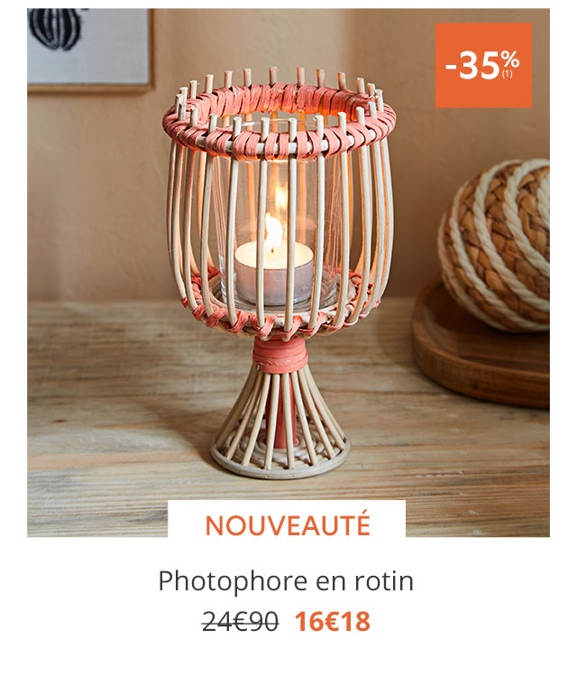 Photophore en rotin