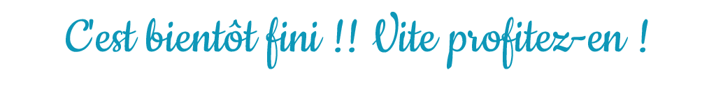Derniers jours pour en profiter !