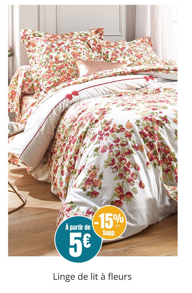 Linge de lit à fleurs