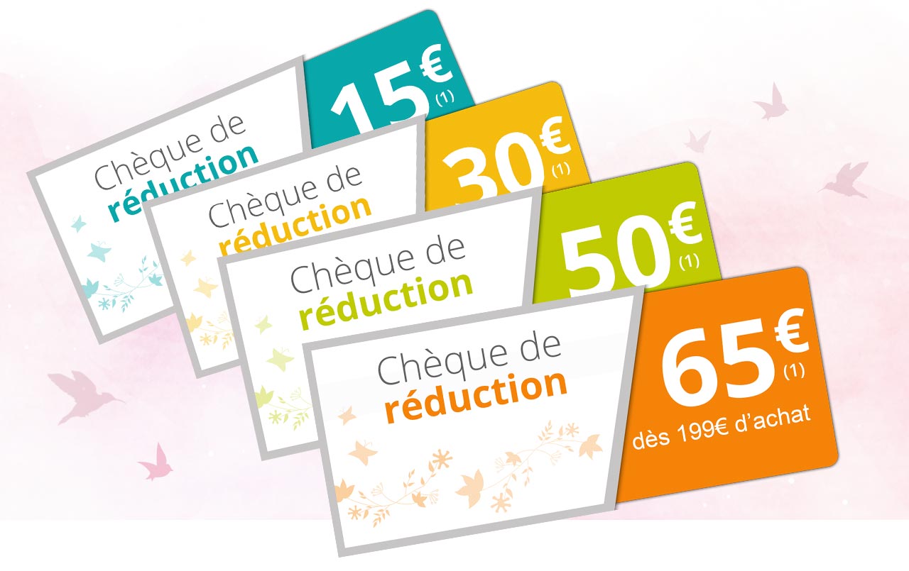 Vos 4 chèques de réduction