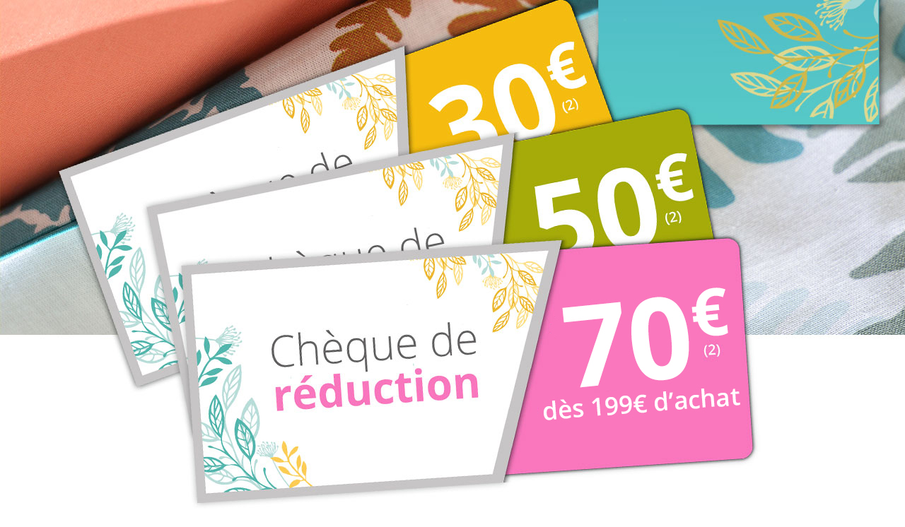 Vos 3 chèques de réduction