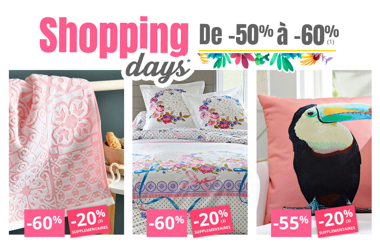 Shopping days de -50% à -60%