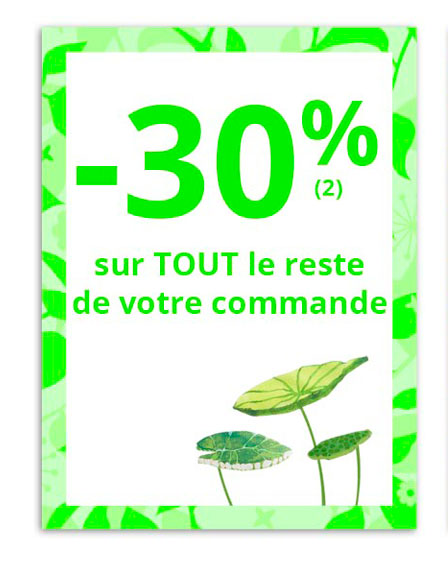 -30% sur le reste de votre commande