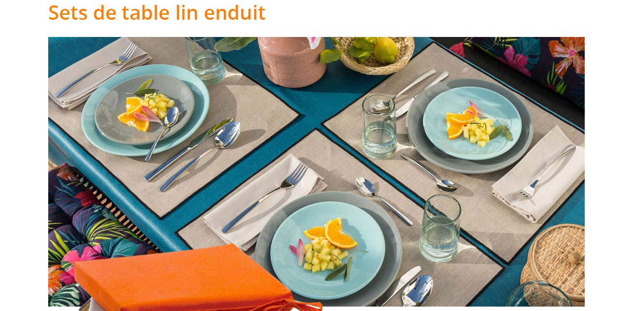 Sets de table lin enduit