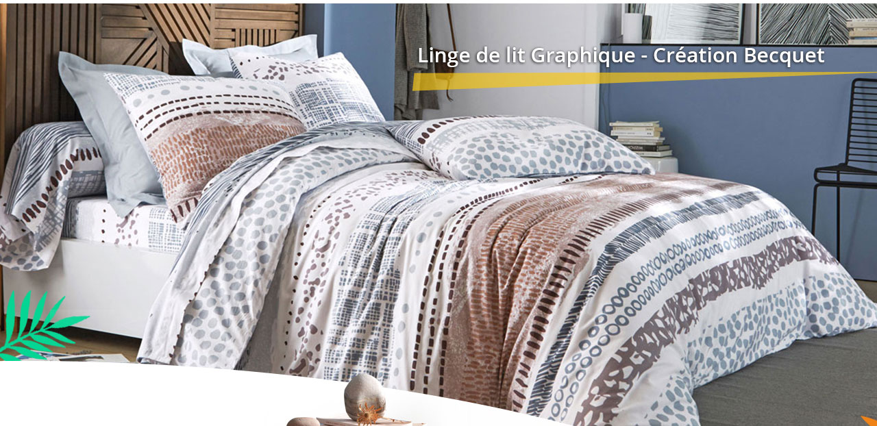 Linge de lit graphique