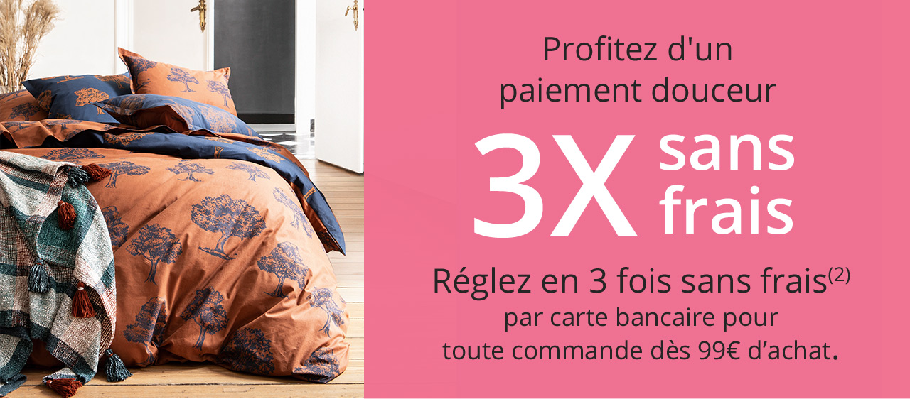 Profitez d'un paiement douceur en 3 fois sans frais