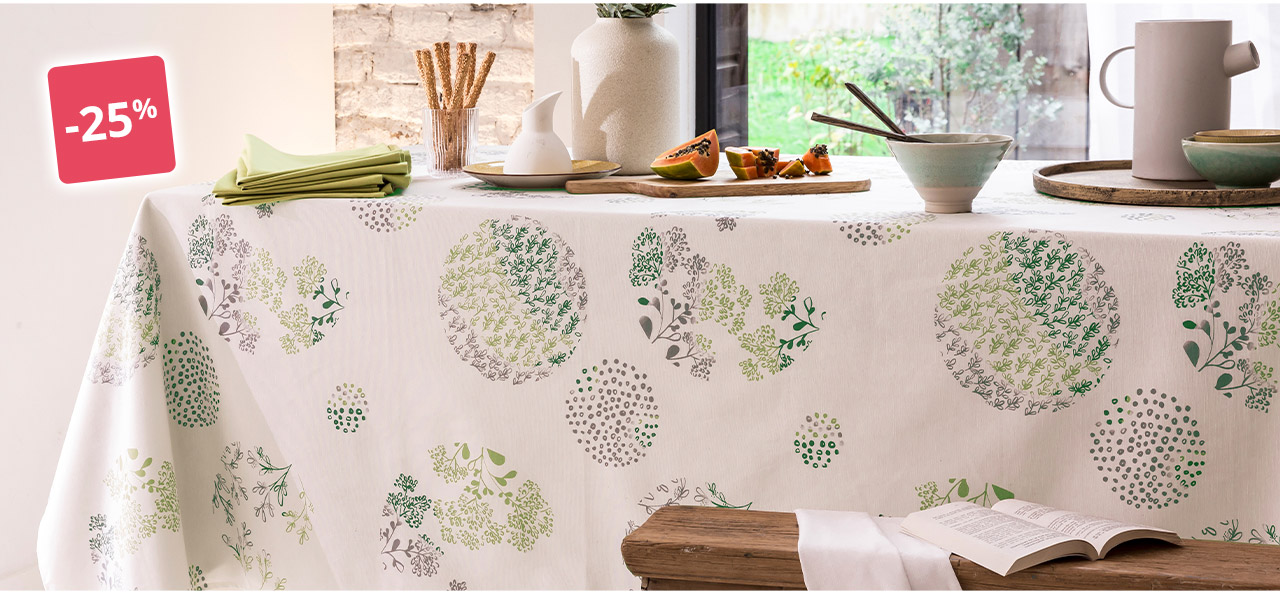 Linge de table polycoton à fleurs NYDEL®