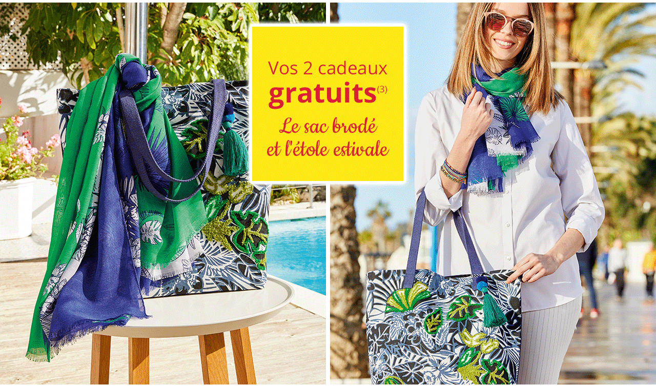 Le sac brodé et l'étole estivale