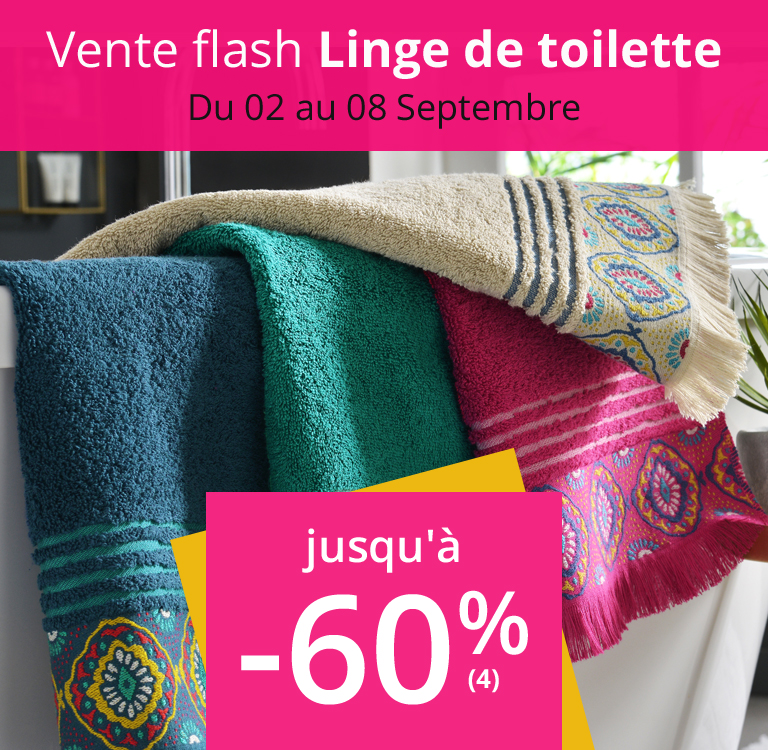 Vente flash Linge de toilette