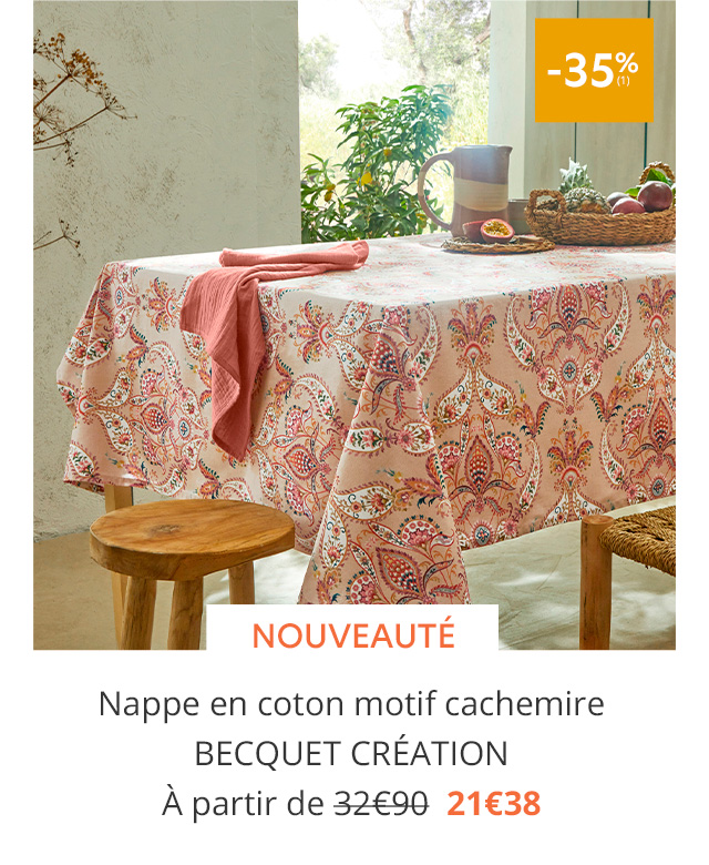 Nappe en coton motif cachemire