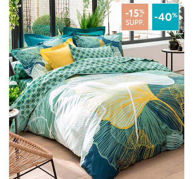 Linge de lit tropical