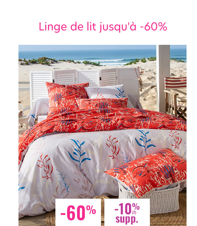 Linge de lit jusqu'à -60%