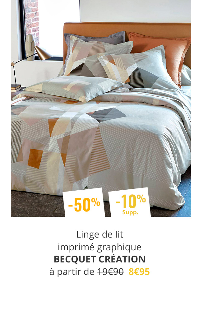 Linge de lit imprimé graphique