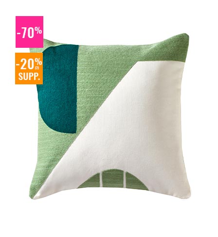 Coussin déco motif géométrique