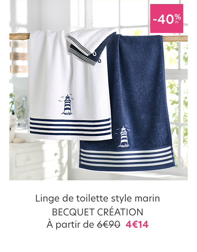 Linge de toilette style marin