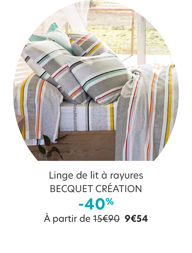 Linge de lit à rayures