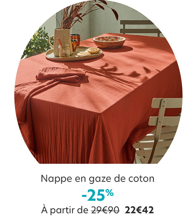 Nappe en gaze de coton