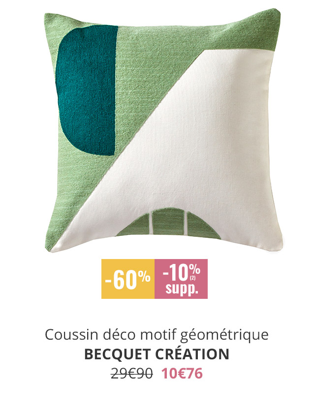 Coussin déco motif géométrique 