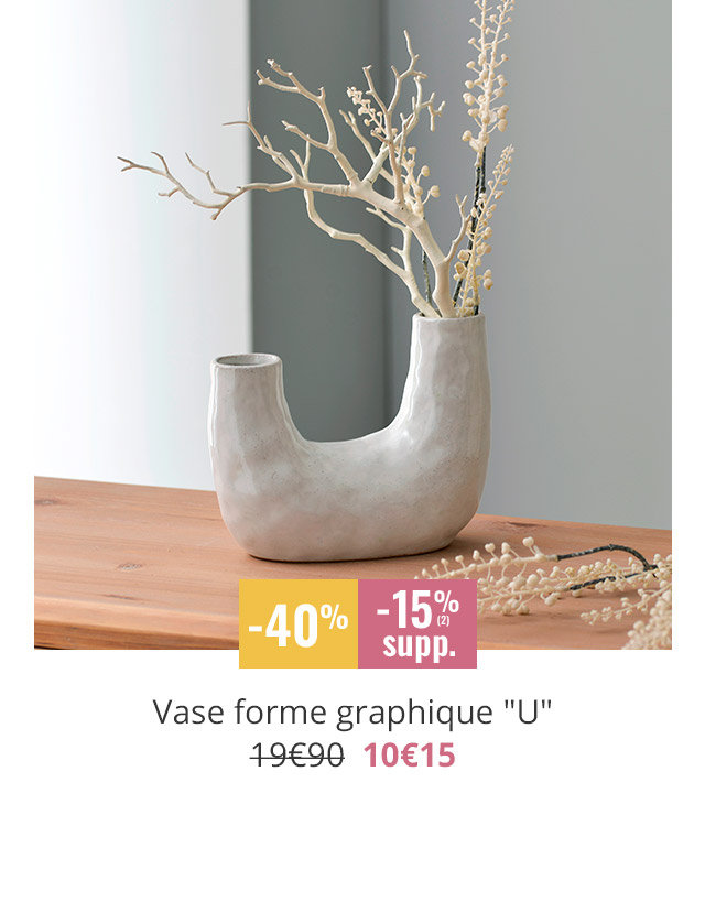 Vase forme graphique "U"