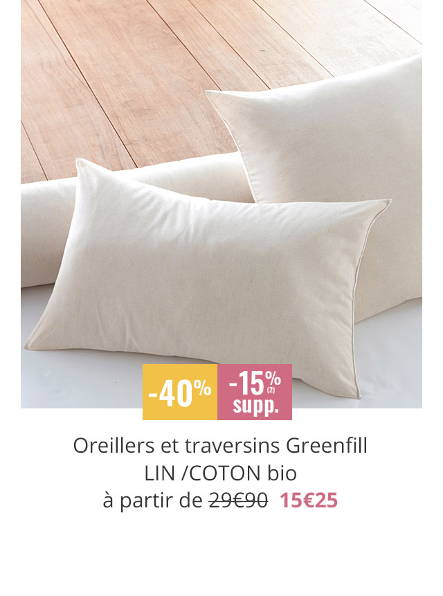 Oreillers et traversins Greenfill