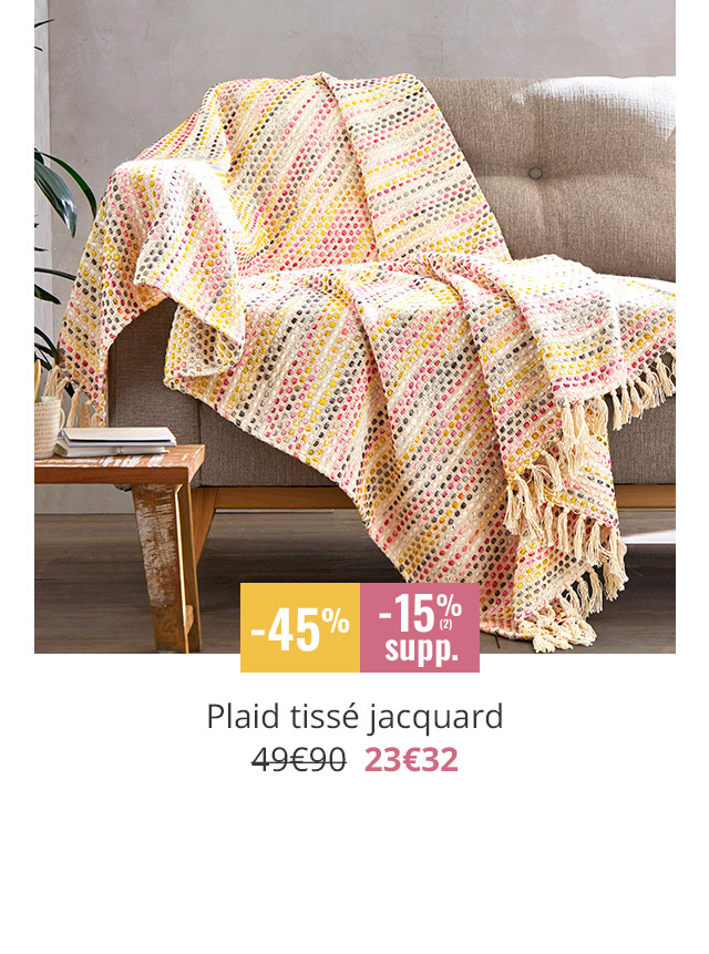 Plaid tissé jacquard