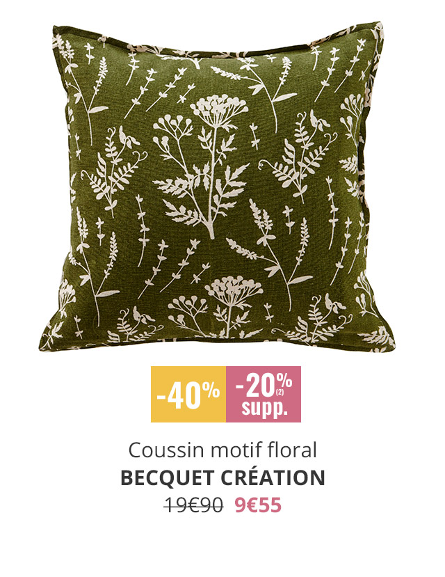 Coussin motif floral