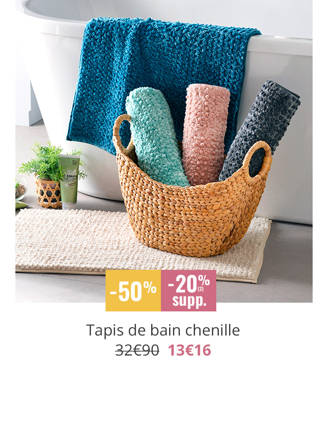 Tapis de bain chenille