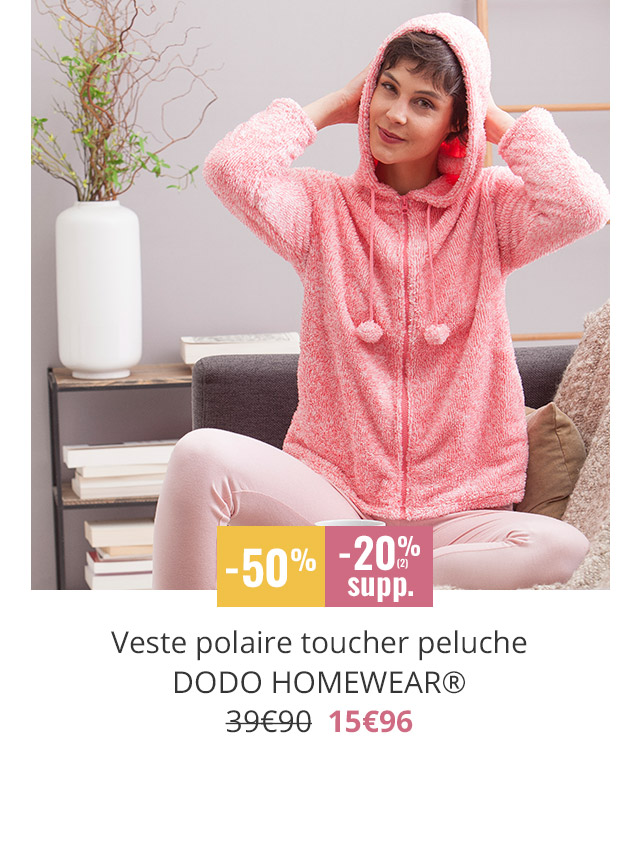 Veste polaire toucher peluche