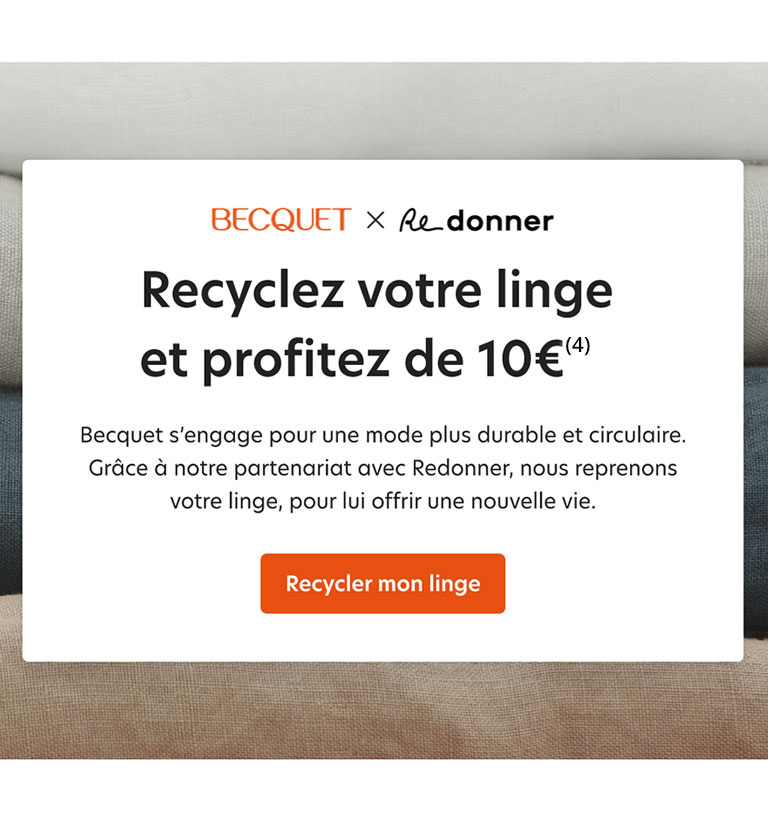 Recyclez votre linge et profitez de 10€