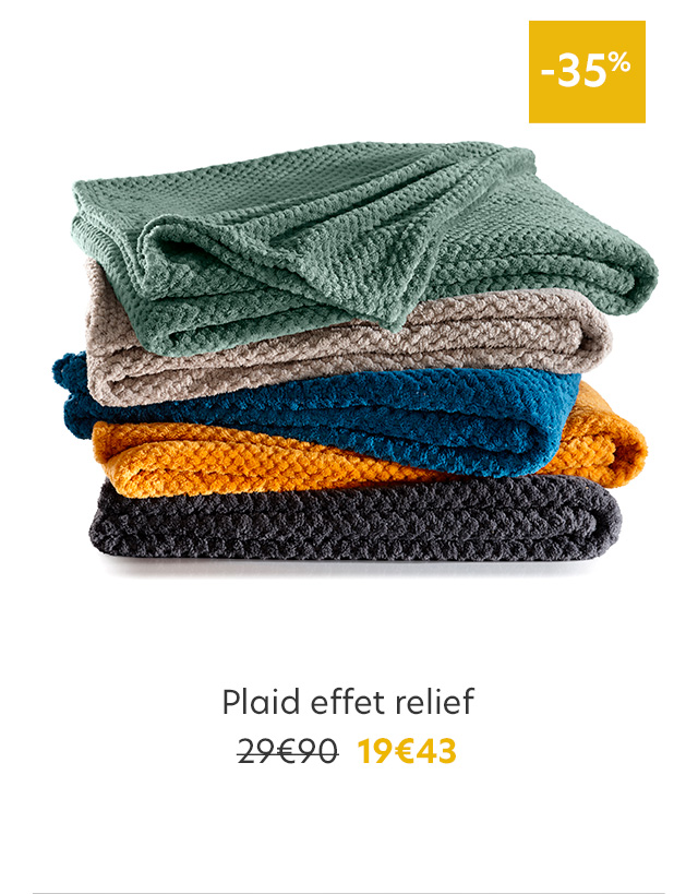 Plaid effet relief
