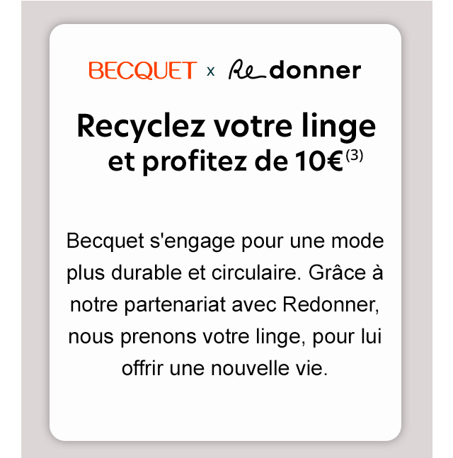 Recyclez votre linge