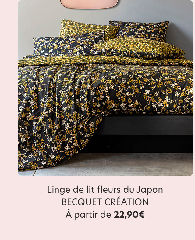 Linge de lit fleurs du Japon