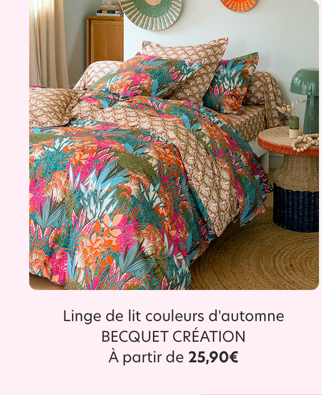 Linge de lit couleurs d'automne