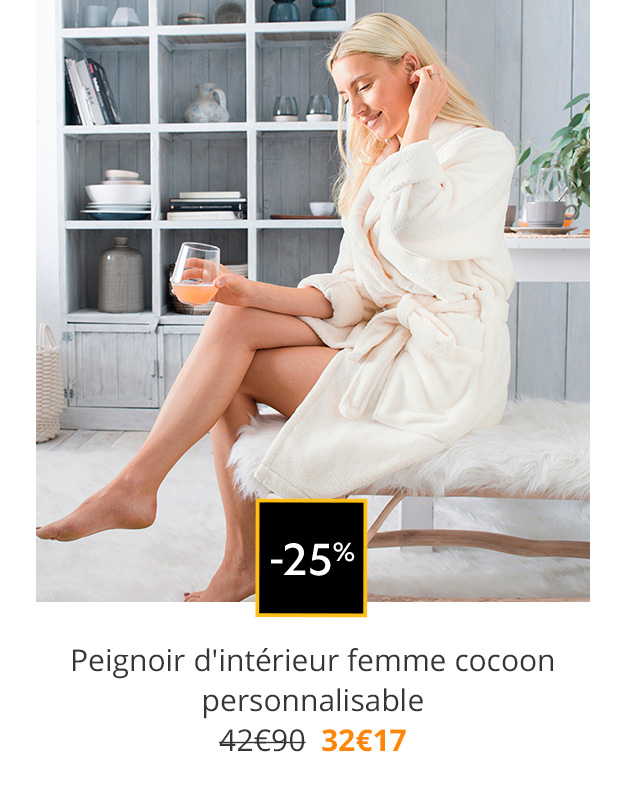 Peignoir d'intérieur femme cocoon 