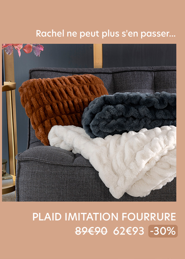 Plaid imitation fourrure