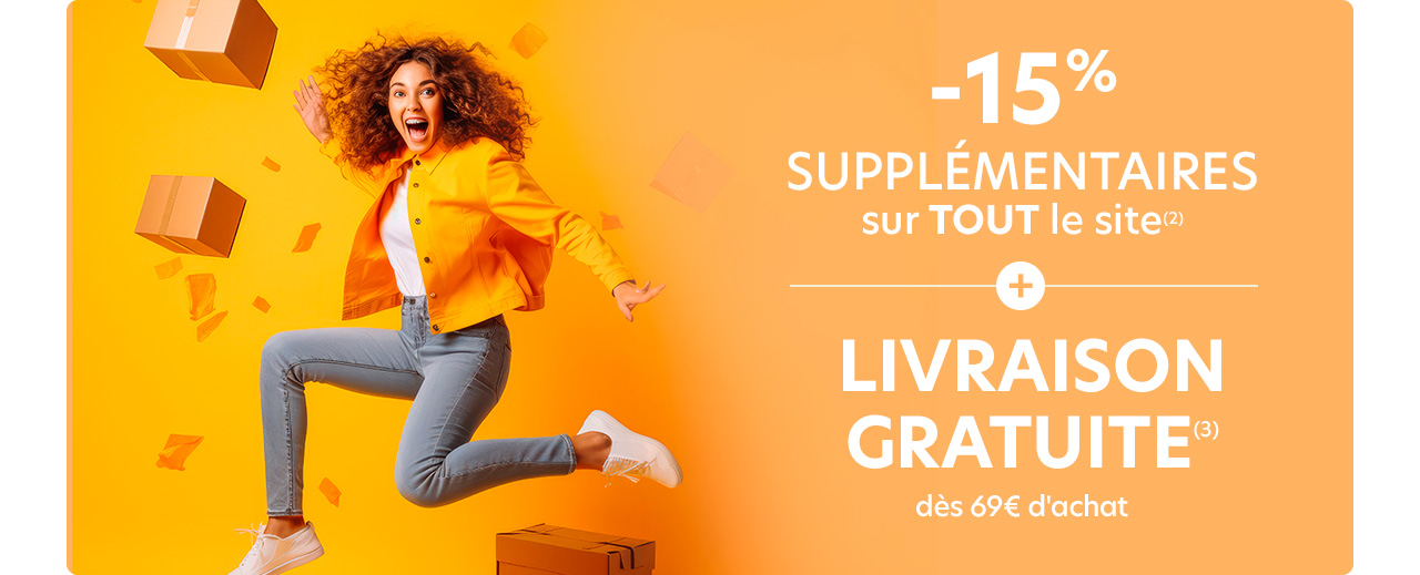 -15% supplémentaaires