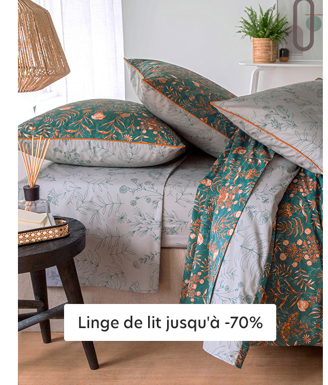 Linge de lit jusqu'à -70%