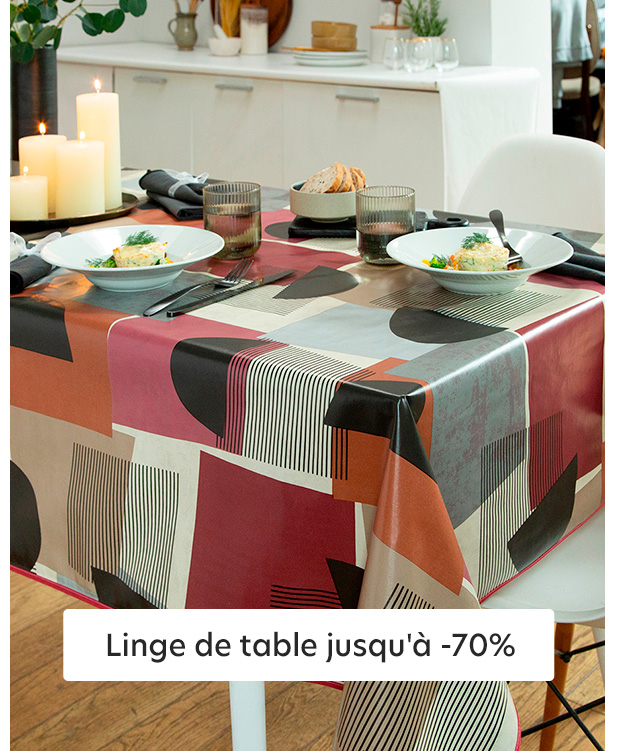 Linge de table jusqu'à -70%