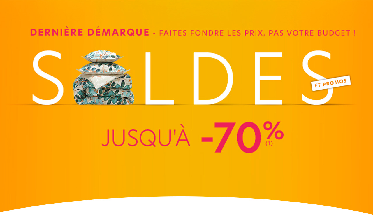 Soldes jusqu'à -70% dernière démarque