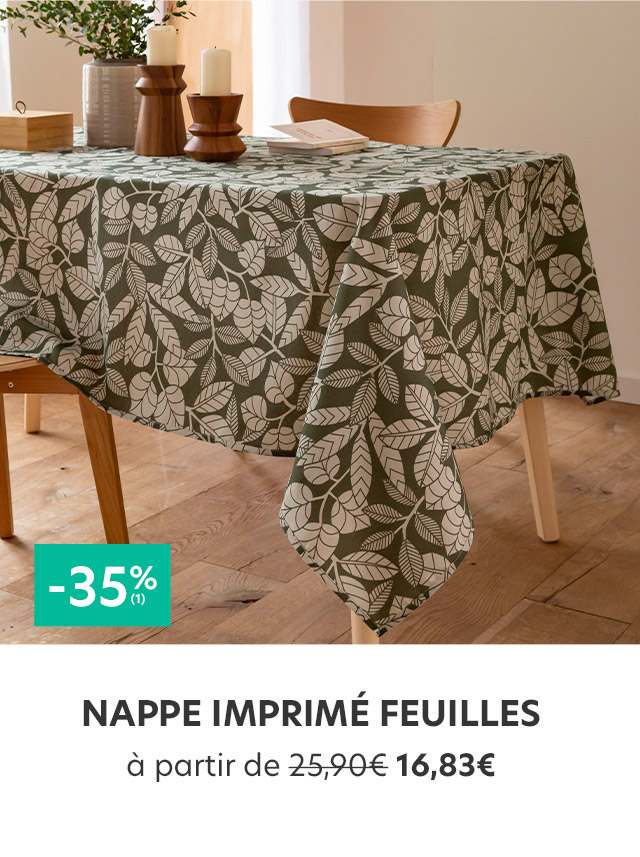 Nappe imprimé feuilles