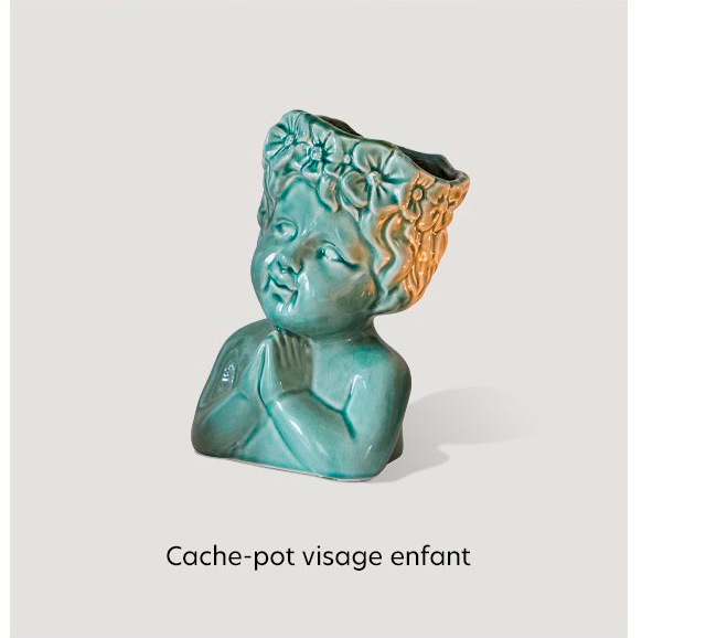 Cache-pot visage enfant