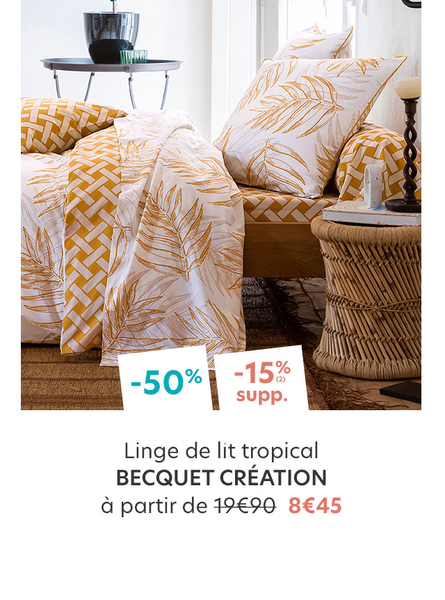 Linge de lit tropical